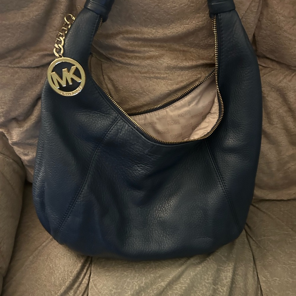 Blue Michael Kors hobo